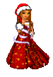 Gif "personnage" robe rouge lumineuse